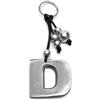 Vestopazzo portachiavi lettera.Nickel tested,lavorazione artigianale fatto a mano in alluminio 100% riciclato.Unisex (D)