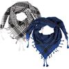 LOVARZI Set 2 Kefiah Palestinese Bianco Nera e Blu Reale Uomo