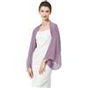 BEAUTELICATE Scialle Coprispalle Elegante Donna Stola Chiffon Cape Estivo per Abito Sposa Damigella Cerimonia Matrimonio Serata