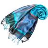 Lorenzo Cana Pashmina - Sciarpa in tessuto jacquard, 100% seta, motivo Paisley, in seta pashmina, multicolore, 70 x 190 cm