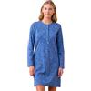 Noidinotte; more than pyjamas Noidinotte - Camicia da notte donna caldo cotone articolo flory - S Azzurro