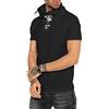 RED BRIDGE T-Shirt da Uomo a Manica Corta con Collo Alto Nero XL