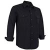 Dctop Camicia da uomo a maniche lunghe, con bottoni a pressione, tinta unita, vestibilità normale, per il tempo libero, da lavoro, da stirare
