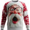 Fulidngzg Maglione Natalizio Uomo Girocollo Senza Cappuccio in Spugna Caldo con Stampa Babbo Natale Divertenti Maglioni Natalizi Invernale Brutto Felpa Natalizia Simpatica Leggera per Casa Lavoro