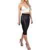 Bodywear Ltd - Gonna da donna, stile formale, effetto bagnato, in PVC, a vita alta, Nero , M-L