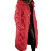 Generic Cardigan da Donna in Maglia a trecce, Manica Lunga, Aperto sul Davanti, con Cappuccio, Casual, alla Moda, Maxi Cappotti con Tasche