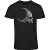 minifan Maglietta da uomo con teschio, Moon-Skull - Horror - Maglietta da uomo - teschio - Halloween Death Metal Biker Gothic, Nero , XL