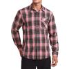 HISDERN Camicie a Quadri Camicia a Quadri in Flanella da Uomo Camicia Casual da Boscaiolo a Maniche Lunghe con Tasche Rosa 3XL