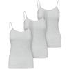 Ladeheid Canottiera Donna Cotone con Spalline Sottili Intimo Donna Confortevole, Canotta Donna Canottiere Donna Cotone, Top Donna Elegante, Set di 3 Pezzi LA40-263