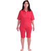 FERRUCCI COMFORT Body Sanitario Polo Unisex con Zip inerno Gamba - 9075 - per Anziani incontinenti - Intimo Sanitario (as6, Alpha, x_l, Regular, Regular, Rosso, XL)