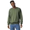 TICTEX Felpa Girocollo per Uomo in Cotone - Felpa Basic Senza Cappuccio per Uso Quotidiano e Abbigliamento da Lavoro - Military Green, L