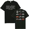 Amplified T-Shirt Banda Anniversario - 50 Anni ACDC, Nero