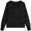 FREDDY Felpa Donna Girocollo in Jersey con Fantasia Floreale Logo Oro Chiaro