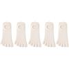 CSSHNL Calze Con Dita 5 paia di calzini estivi invisibili da donna in cotone, sottili, morbidi, traspiranti, a 5 dita(Khaki)