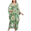 L-Peach Beach Caftano da Donna Oversize Camicia da Notte Boho Kimono Biniki Coprispalle Sarong Pareos