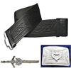 MAZE Cintura per kilt in pelle, fibbia e perni per kilt - Set di 3 accessori - tutte le misure