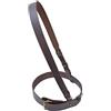 The Leather Hub Sam Browne - Cintura in pelle per parata militare, con cinturino regolabile, colore marrone, accessorio per uniforme cerimoniale dell'esercito con fibbie in ottone dorato,