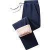Gefomuofe Pantaloni termici da uomo, in pile caldo, invernali, termici, imbottiti, sportivi, per il tempo libero, per l'allenamento, Blu, XL