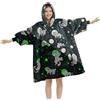 Wenlia Felpa con Cappuccio Oversize per Donne, Coperta Sherpa Indossabile Coperta Invernale Calda e Accogliente per TV, Coperta di Flanella a Doppio Strato, Taglia Unica