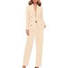 Yekdmxop Tailleur Donna Eleganti Curvy Completo 2 Pezzi Pantaloni e Giacca Cerimonia Tuta Completa Elegante Business Completi di Pantalone e Blazer Maniche Lunghe Tinta Unita per Matrimoni e Feste
