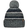 Barts Goser, berretto da uomo a righe con pompon, grigio, Taglia unica