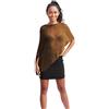 creazioni unique Poncho Coprispalle da Donna Elegante da Cerimonia o Sera - Poncho Donna in Rete di Viscosa Termica con Essenza di Fiore di Ciliegio (Terra Oro)