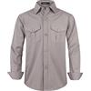 Spring&Gege Ragazzi manica lunga Button Down camicie cotone tessuto due tasche camicie per bambini, argento, 13-14 Anni