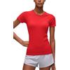 CRZ YOGA Senza Cuciture Maglia Lunghezza Anca | Allenamento, Senza Sfregamenti, Vestibilità Snella, Maniche Raglan, Ventagli Rete, Maniche Corte, Collo Rotondo, per Donna
