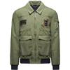 Aeronautica Militare Giubbino AB3049 Giacca Pilot da uomo, giubbotto, Frecce Tricolori in tessuto tecnico (IT, Testo, M, Regular, Regular, Verde chiaro)