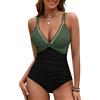 Vijamiy Costume Piscina Intero Donna Costumi da Bagno Contenitivo Push Up Scollo A V Mare Monokini Swimsuit for Women Beachwear con Due Spalline