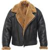 Infinity Leather Uomo Aviator B3 Volare Cross Zip Pelle di pecora Bomber Giacca da pilota volante ZENZERO L