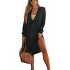 YouKD Abito da spiaggia kaftano allentato Boho Kimono Beach Bikini Cover Up Plus Size Homewear per le donne, E nero, Taglia unica