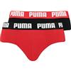 PUMA Slip da uomo, 521030001, confezione da 2, - 005 rosso/nero, M