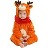 HAHASHOW Neonato Inverno Pagliaccetto,Bambino Animale Pigiama,0-36 Mesi | Con cappuccio, cerniera scorrevole, in flanella, lavabile in lavatrice, perfetto per il Carnevale e Halloween