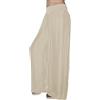 Fantasy Pantaloni Lunghi Seta Larghi Palazzo Vaporosi Elegante Casual Elasticizzato in Vita Ragazza Donna Moda Glamoure