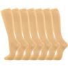 Generisch 2026 Calze a compressione 7 paia per donne uomini circolazione calze al ginocchio sono il miglior supporto per la corsa sportiva ciclismo, beige., XXL