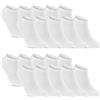 sockenkauf24 10 | 20 | 30 Paia Calzini Corti Uomo Donna Calze Corte Nero Bianco Grigio Cotone (20x Bianco 43-46)
