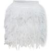 Generisch Costume da carnevale da donna, gonna in tulle, gonna a piume, costume da pavone, costume da palcoscenico, costume da ballo, carnevale, gonna, mini gonna per cosplay, feste in costume gotico