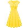 EFOFEI Donna Abiti Aderenti Scollo a V Svasato Trapezio Abito Midi Abiti Vintage Anni '50