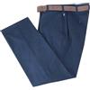 BRUHL Chino Elasticizzati da Uomo Montana Nanotec Gabardine - Blu Scuro