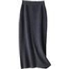 Hamthuit Gonne Lunghe Lavorate A Maglia in Cashmere Invernale da Donna per Donna Gonne A Trapezio A Vita Alta di Media Lunghezza Pantaloni in Lana Femminile Dark gray9 M