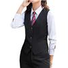 Lazutom Gilet da donna con scollo a V elegante gilet da lavoro con bottoni e gilet da lavoro