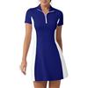 FKEEP Vestito da golf e tennis con pantaloncini da donna con collo a polo atletico allenamento abito da golf casual senza maniche abito a blocchi