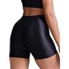 Maeau Pantaloncini corti da donna con olio lucido, elasticizzati, a vita alta, lucidi, per yoga, corsa, fitness, S, M, L