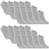 sockenkauf24 10 | 20 | 30 Paia Calzini Corti Donna Uomo Calze Corte Nero Bianco Grigio Cotone (30x Grigio 39-42)