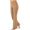 CALZITALY Leggings a Zampa Elasticizzati, Pantaloni a Vita Alta, Pantaloni a Campana, Leggings Donna | Beige, Verde Foresta, Petrolio, Nero |XS, S, M, L, XL | Made in Italy