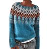 Yekdmxop Maglione da Donna Invernale Maglioni Collo Alto/Girocollo Taglie Forti Maglione Norvegese Curvy Maglia Maglioncino Caldo Sweater Casual con vestibilità Top Eleganti Felpa Autuno Inverno