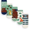Gruffalo The Confezione da 5 calzini per ragazzi Calzature grafiche fiabesche multicolori per bambini | Pacchetto set di calzini comodi Julia Donaldson Mouse Fox | Regalo di merchandising