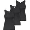 Ladeheid Canottiera Donna Cotone Intimo Donna Confortevole e Traspirante, Canotta Donna Canottiere Donna Cotone, Top Donna Elegante, Set di 3 Pezzi LA40-262
