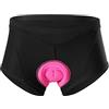 GUOCU Pantaloncini Ciclismo Donna 3D Gel Imbottito Pantaloncini Intimo per Ciclismo Asciugatura Rapida MTB Mutande Ciclismo Pantaloncini Bici Traspiranti Antiurto Pantaloni Ciclismo Pantaloni Corti Bici S